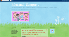Desktop Screenshot of educandossempre.blogspot.com