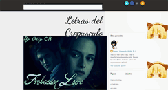 Desktop Screenshot of letras-del-crepusculo.blogspot.com