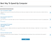 Tablet Screenshot of bestwaytospeedupcomputer.blogspot.com