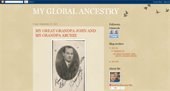 Desktop Screenshot of myglobalancestry.blogspot.com