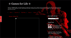 Desktop Screenshot of games4lyf.blogspot.com