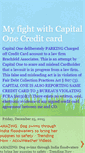 Mobile Screenshot of myfightwithcapitalonecreditcard.blogspot.com