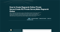Desktop Screenshot of createragnarokonlineprivateserver.blogspot.com