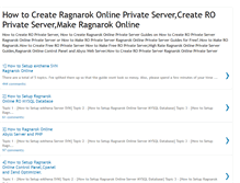 Tablet Screenshot of createragnarokonlineprivateserver.blogspot.com