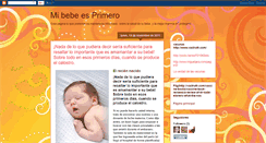 Desktop Screenshot of mibebeesprimero.blogspot.com