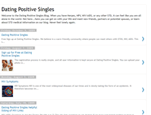 Tablet Screenshot of datingpositivesingles.blogspot.com