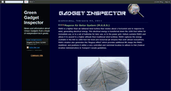 Desktop Screenshot of gadgetgreeninspector.blogspot.com