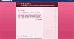 Desktop Screenshot of kinderbett-info.blogspot.com