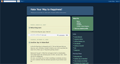 Desktop Screenshot of hateyourwaytohappiness.blogspot.com