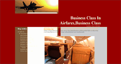 Desktop Screenshot of businessclassinairfares.blogspot.com