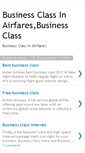 Mobile Screenshot of businessclassinairfares.blogspot.com