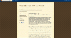 Desktop Screenshot of clinicalresearchsopspatients.blogspot.com