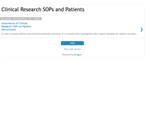 Tablet Screenshot of clinicalresearchsopspatients.blogspot.com