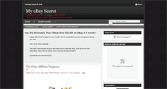 Desktop Screenshot of myebaysecret.blogspot.com