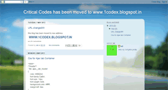 Desktop Screenshot of criticalcodes.blogspot.com