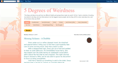 Desktop Screenshot of 5degreesofweirdness.blogspot.com
