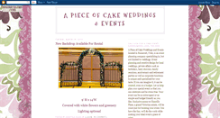 Desktop Screenshot of apieceofcakeweddingsandevents.blogspot.com