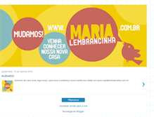 Tablet Screenshot of marialembrancinha.blogspot.com