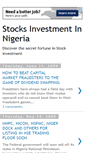 Mobile Screenshot of naijastocks.blogspot.com