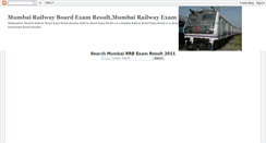 Desktop Screenshot of mumbairailwayboardexamresult.blogspot.com