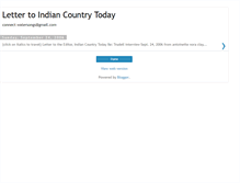 Tablet Screenshot of indiancountryletter.blogspot.com