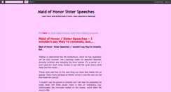 Desktop Screenshot of maidofhonorsisterspeeches.blogspot.com