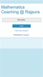 Mobile Screenshot of coachingrajpura.blogspot.com