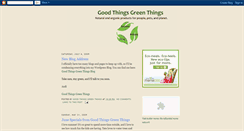 Desktop Screenshot of goodthingsgreenthings.blogspot.com