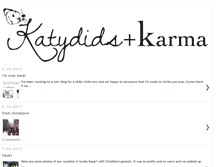 Tablet Screenshot of katydidsandkarma.blogspot.com