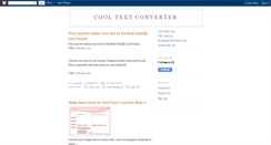 Desktop Screenshot of cooltextconverter.blogspot.com