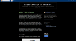 Desktop Screenshot of photographer-in-training.blogspot.com