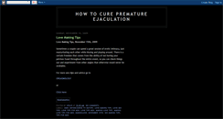 Desktop Screenshot of bestprematureejaculationcure.blogspot.com