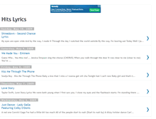 Tablet Screenshot of hitslyrics.blogspot.com