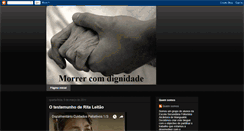 Desktop Screenshot of morrercomdignidade.blogspot.com
