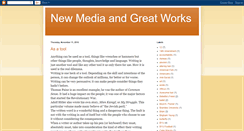 Desktop Screenshot of newmediaandgreatworks.blogspot.com