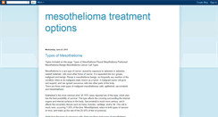 Desktop Screenshot of mesotheliomatreatmenthelptreatment.blogspot.com