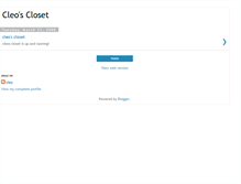 Tablet Screenshot of closetofcleo.blogspot.com