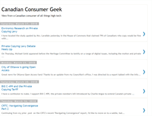 Tablet Screenshot of cdnconsumergeek.blogspot.com