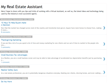 Tablet Screenshot of myrealestateassistant.blogspot.com