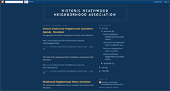 Desktop Screenshot of historicheathwoodneighborhood.blogspot.com