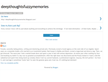 Tablet Screenshot of deepthoughtsuzzymemories.blogspot.com