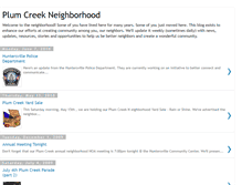 Tablet Screenshot of plumcreekneighborhood.blogspot.com