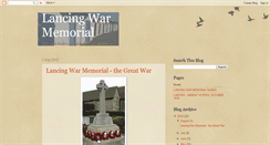 Desktop Screenshot of lancingwarmemorial.blogspot.com