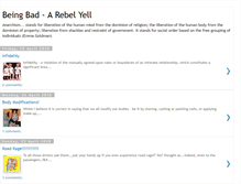 Tablet Screenshot of beingbad-arebelyell.blogspot.com