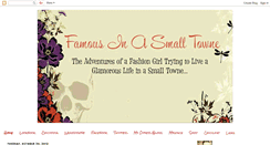 Desktop Screenshot of famousinasmalltowne.blogspot.com