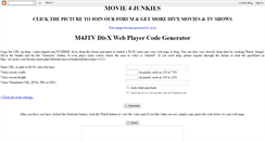 Desktop Screenshot of movie4junkiesdivx.blogspot.com