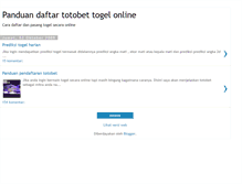 Tablet Screenshot of daftartogelonline.blogspot.com