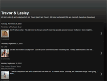 Tablet Screenshot of lesleyandtrevor.blogspot.com