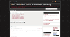 Desktop Screenshot of india-srilanka-live.blogspot.com