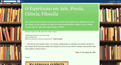 Desktop Screenshot of oespiritismoemartepoesiaciencias.blogspot.com